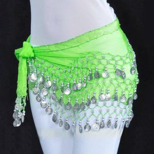 Cute Belly Dance Hip Chiffon Skirt Scarf Wrap Belt